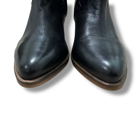 Frye Nataly Western Black Cowgirl Boots Women’s Size 7 Leather - Picture 5 of 10